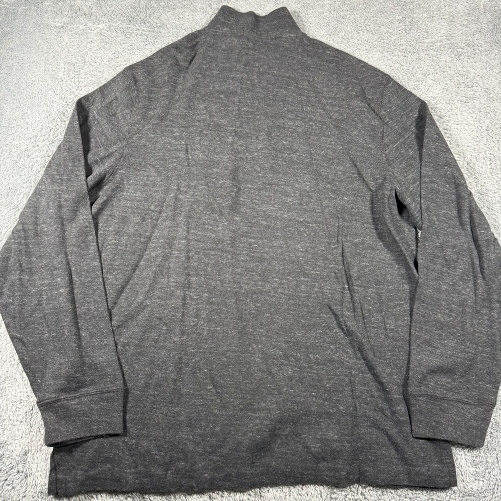 NWT Polo Ralph Lauren Estate Rib 1/4 Zip Mens XL Black Heathered Red Pony Pullov - Picture 4 of 7